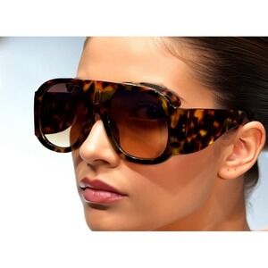 Oversized Sunglasses Women Sun Glasses Men Wide Leg Punk Gradient Goggles Shades